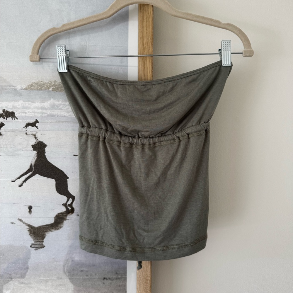 Olive Green Bandeau Top